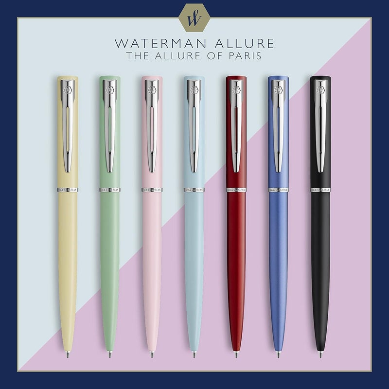 Waterman قلم حبر جاف ووترمان ألور باللون الأسود غير اللامع مع تفاصيل بالكروم في علبة هدايا - Image 4